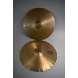 A Pair of 1970s Paiste 2002 14" High hat Cymbals with Sound Edge