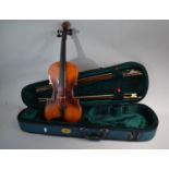 A Late 19th/Early 20th Century Continental Violin, Signed 'Cremon' to Back. 14.25" Inch Back, 23"