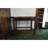 A 19th Century Style Mahogany Oval Galleried Tray on Stand, 79cm Long