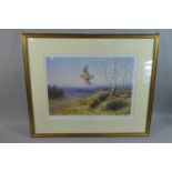 A Framed Limited Edition Richard Robjent Print of a Snipe in Flight no.55/850, Signed by the Artist,