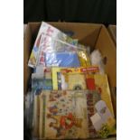A Box Containing Various Rupert Annuals, Playsets and Accessories