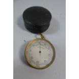 A 19th Century Compensated Pocket Barometer, 5.75cm Diameter