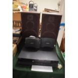 A Pair of X 45 Speakers, Pioneer Speakers and Phillips CD Player