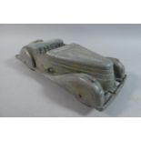 An Early 20th Century Cast Metal Model of a Sports Car, Traces of Original Yellow Paint, 32cm Long