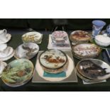 A Collection of Thirty-Seven Various Decorated Plates to Include Wedgwood The Waters Edge, Gifts