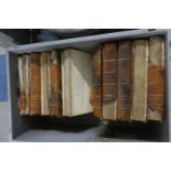 A Set of Nine Volumes Cassell's Illustrated History of England with Leather Spines, All Distressed