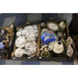 Two Boxes of Ceramics and Ornaments etc