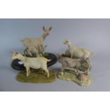 A Collection of Four Various Goat Figure Groups to Include Country Artist, Border Fine Arts etc