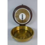 A Set of Modern Salters Wall Hanging Brass Mounted Kitchen Scales, 25cm Diameter