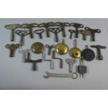 A Collection of Various Clock Keys, Pendulums etc