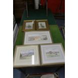 A Collection of Five Water Colours, Sailing Barges and North Devon