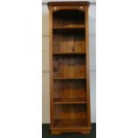 A Modern Tall Pine Five Shelf Open Bookcase, 54.5cm Wide