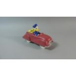 A Reproduction Vintage Style Painted Cast Metal Model of Donald Duck in Car, 16cm Long (Plus VAT)