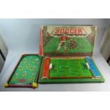 A Mid 20th Century Cup Final Football Bagatelle Game Together with a Chad Valley Soccer Game In