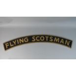 A Reproduction Cast Metal Flying Scotsman Engine Plate, 90cm Long (Plus VAT)