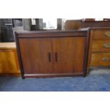 A 1970's Mahogany Music Cabinet, 103cm Wide