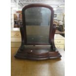 A Late Victorian Mahogany Dressing Table Mirror with Scrolled Support, 64cm Wide