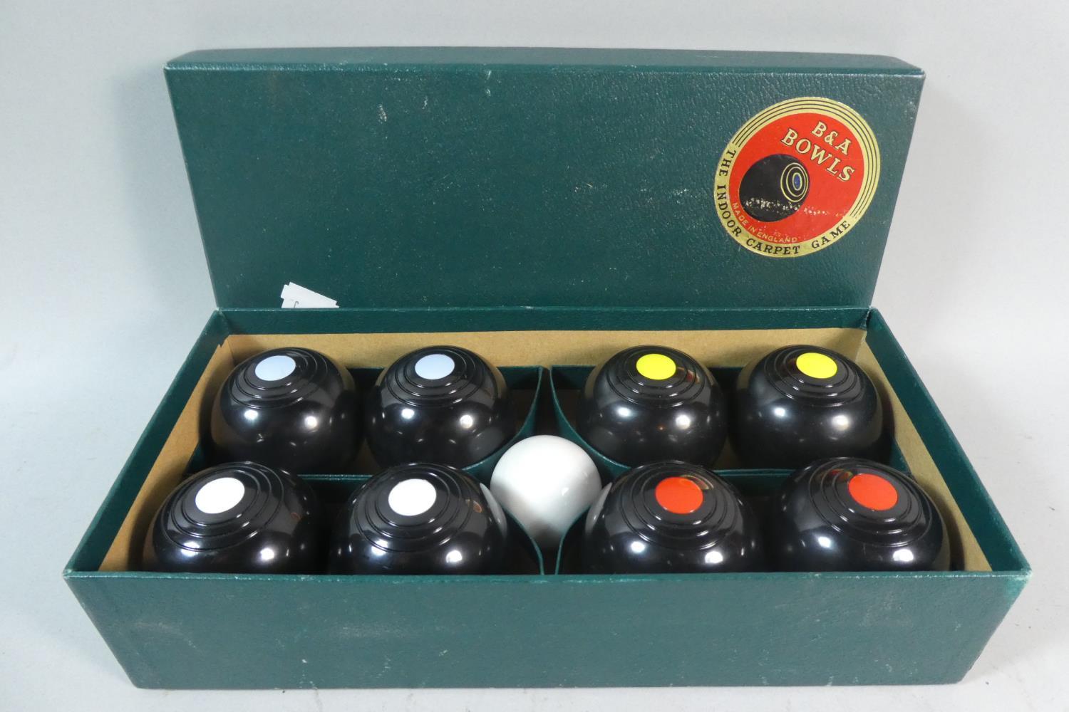 A Boxed Set of B&A Carpet Bowls