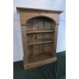 A Modern Pine Three Shelf Open Bookcase, 73.5cm Wide