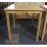 A Modern Square Topped Kitchen Table, 69cm