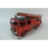 A Modern Reproduction Tin Plate Model of a Vintage Fire Engine, 32cm Long
