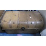 A Scumble Glazed Metal Travelling Trunk