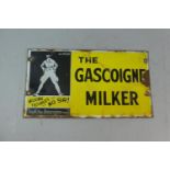 A Rectangular Vintage Enamel Sign, The Gascoigne Milker, Milking Trouble - No Sir! I Milk The