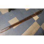 A Collection of 19th Century Heartwood Brass Mounted Fly Fishing Rods