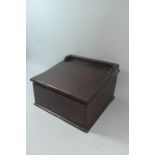 A Stained and Painted Pine Clerks Writing Slope Box with Hinged Lid and Galleried Back, 32cm Wide
