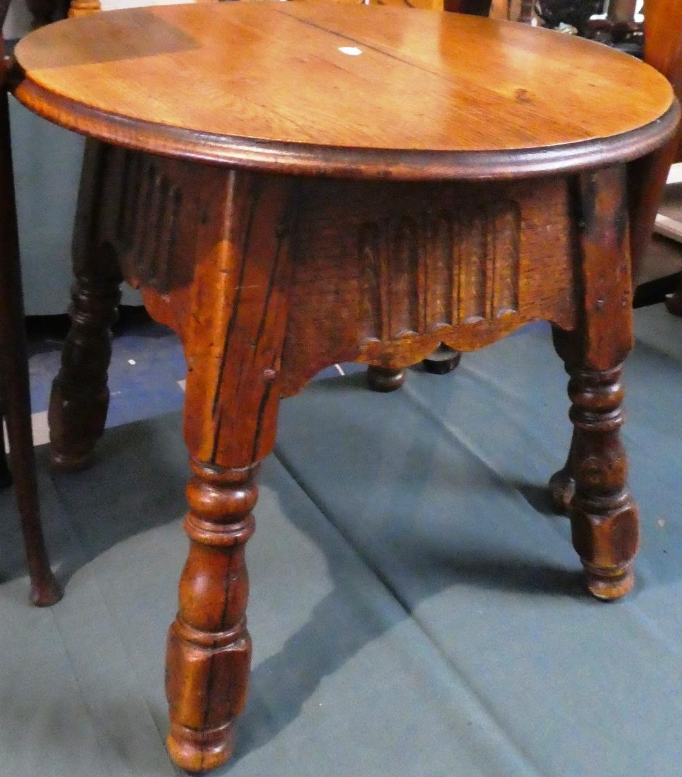 An Edwardian Oak Circular Occasional Table, 50cm Diameter