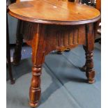 An Edwardian Oak Circular Occasional Table, 50cm Diameter