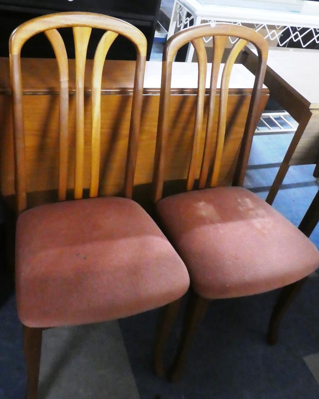 A Modern Drop Leaf Dining Table and Two Matching Chairs, Table 90cm Wide