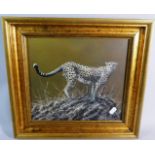 An Original Acrylic Painting of Cheetah by Ben Waddams Complete with Receipt for £225, Signed