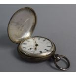 A Silver Cased Full Hunter Pocket Watch, Missing Glass