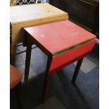 Two Vintage Formica Topped Drop Leaf Kitchen Tables