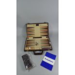 A Leather Cased Anne Carlton Backgammon Game, New and Unused with Instructions, 38cm Wide