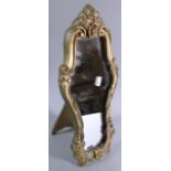 A Gilt Framed Easel Back Dressing Table Mirror, 42cm High