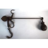 A Small Wrought Iron Steelyard, 55cm Long