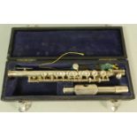 A Cased Silver Plated Piccolo