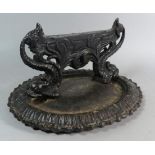 A Cast Metal Boot Scraper on Oval Stand, 37cm Wide