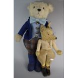 A Vintage Plush Fox Toy with G McBride Bear, Little Folk