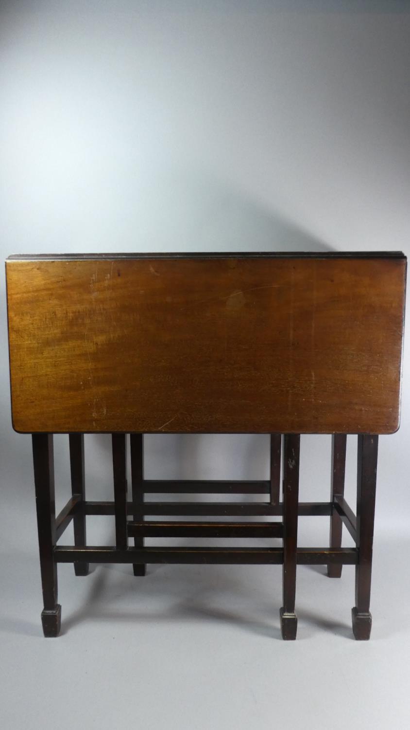 An Edwardian Mahogany Drop Leaf Gate Legged Occasional Table, 68cm Wide