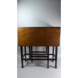 An Edwardian Mahogany Drop Leaf Gate Legged Occasional Table, 68cm Wide