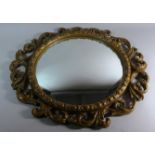 A Circular Gilt Composition Framed Convex Wall Mirror, c.1950, 59cm Diameter