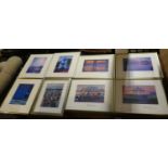 A Set of Eight Philip Dunn Brighton Seaside Prints, All Signed by the Artist