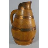 A Mid 20th Century Copper Banded Wooden Jug by 'T Trevis Smith Ltd, Cradley Heath, for Casks, Cases,