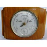 A Wall Mounting Mid 20th Century Walnut Barometer, 22cm Wide