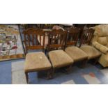 A Set of Four Mahogany Framed Edwardian Dining Chairs