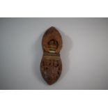An Ornately Carved and Pierced Continental Double Oval Nut Box with Vine and Grapes and Lids with