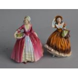 A Coalport Lady Figure, Breeze, with a Royal Doulton Figure Janet HN1337